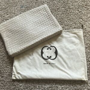 Cosci Cream Woven Clutch